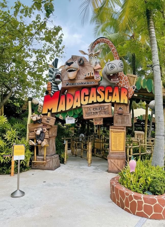 Hollywood, Sci-Fi City, Ancient Egypt, Lost World, Far Far Away, Madagascar